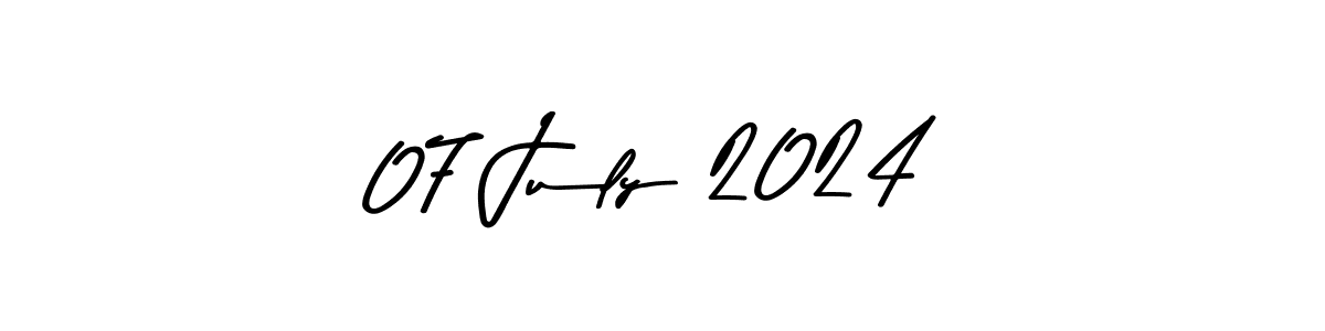 Create a beautiful signature design for name 07 July 2024. With this signature (Asem Kandis PERSONAL USE) fonts, you can make a handwritten signature for free. 07 July 2024 signature style 9 images and pictures png