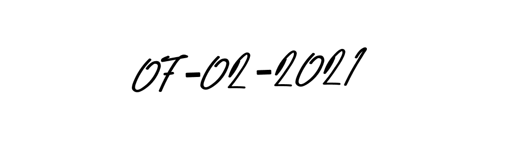 The best way (Asem Kandis PERSONAL USE) to make a short signature is to pick only two or three words in your name. The name 07-02-2021 include a total of six letters. For converting this name. 07-02-2021 signature style 9 images and pictures png