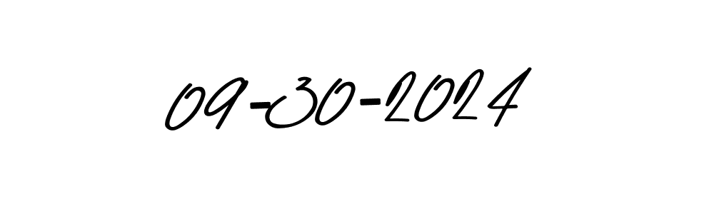 How to make 09-30-2024 name signature. Use Asem Kandis PERSONAL USE style for creating short signs online. This is the latest handwritten sign. 09-30-2024 signature style 9 images and pictures png