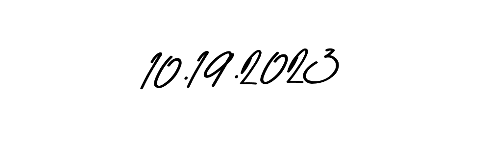 How to make 10.19.2023 name signature. Use Asem Kandis PERSONAL USE style for creating short signs online. This is the latest handwritten sign. 10.19.2023 signature style 9 images and pictures png
