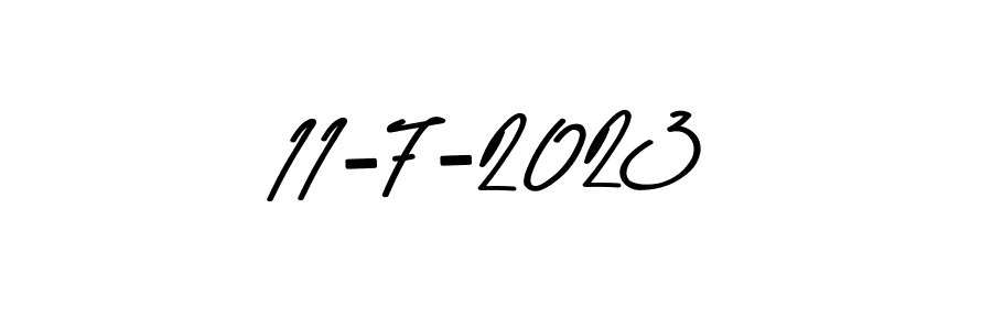 The best way (Asem Kandis PERSONAL USE) to make a short signature is to pick only two or three words in your name. The name 11-7-2023 include a total of six letters. For converting this name. 11-7-2023 signature style 9 images and pictures png