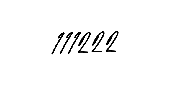 The best way (Asem Kandis PERSONAL USE) to make a short signature is to pick only two or three words in your name. The name 111222 include a total of six letters. For converting this name. 111222 signature style 9 images and pictures png