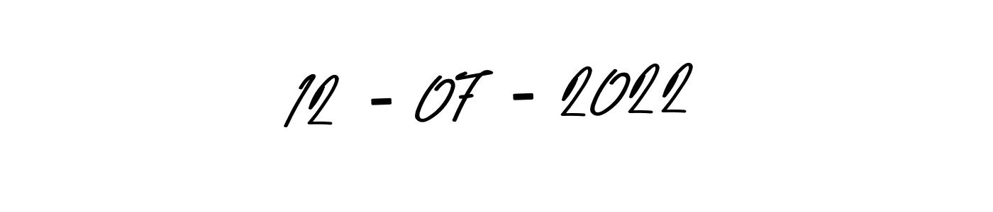 How to make 12 - 07 - 2022 signature? Asem Kandis PERSONAL USE is a professional autograph style. Create handwritten signature for 12 - 07 - 2022 name. 12 - 07 - 2022 signature style 9 images and pictures png