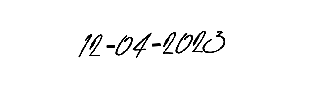 Create a beautiful signature design for name 12-04-2023. With this signature (Asem Kandis PERSONAL USE) fonts, you can make a handwritten signature for free. 12-04-2023 signature style 9 images and pictures png