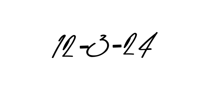 The best way (Asem Kandis PERSONAL USE) to make a short signature is to pick only two or three words in your name. The name 12-3-24 include a total of six letters. For converting this name. 12-3-24 signature style 9 images and pictures png