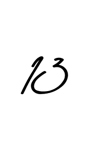 Make a beautiful signature design for name 13. With this signature (Asem Kandis PERSONAL USE) style, you can create a handwritten signature for free. 13 signature style 9 images and pictures png