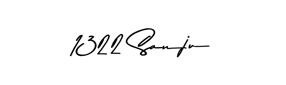 Make a beautiful signature design for name 1322 Sanju. With this signature (Asem Kandis PERSONAL USE) style, you can create a handwritten signature for free. 1322 Sanju signature style 9 images and pictures png