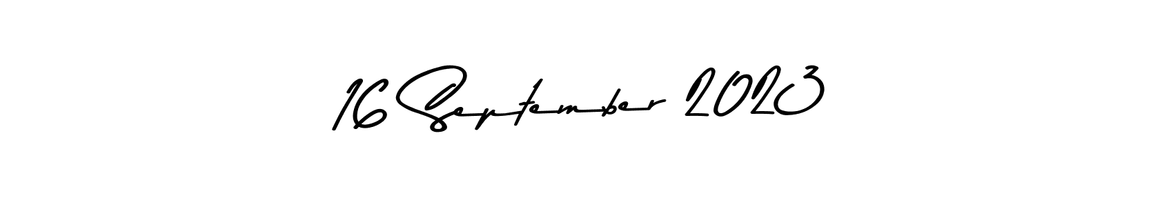 Design your own signature with our free online signature maker. With this signature software, you can create a handwritten (Asem Kandis PERSONAL USE) signature for name 16 September 2023. 16 September 2023 signature style 9 images and pictures png