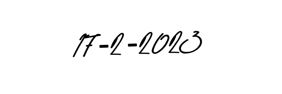 The best way (Asem Kandis PERSONAL USE) to make a short signature is to pick only two or three words in your name. The name 17-2-2023 include a total of six letters. For converting this name. 17-2-2023 signature style 9 images and pictures png