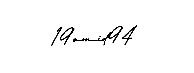 How to make 19omid94 name signature. Use Asem Kandis PERSONAL USE style for creating short signs online. This is the latest handwritten sign. 19omid94 signature style 9 images and pictures png