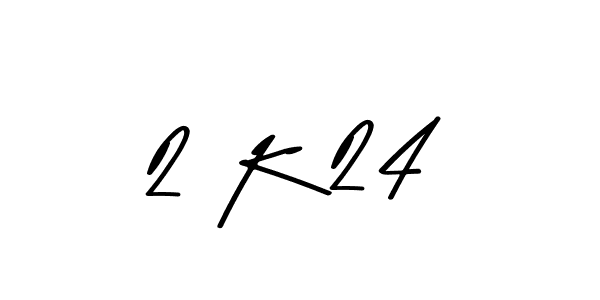 How to make 2 K 24 signature? Asem Kandis PERSONAL USE is a professional autograph style. Create handwritten signature for 2 K 24 name. 2 K 24 signature style 9 images and pictures png