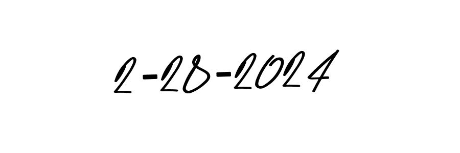 The best way (Asem Kandis PERSONAL USE) to make a short signature is to pick only two or three words in your name. The name 2-28-2024 include a total of six letters. For converting this name. 2-28-2024 signature style 9 images and pictures png