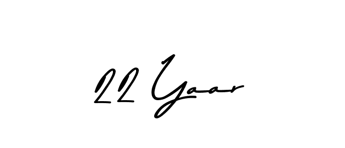 22 Yaar stylish signature style. Best Handwritten Sign (Asem Kandis PERSONAL USE) for my name. Handwritten Signature Collection Ideas for my name 22 Yaar. 22 Yaar signature style 9 images and pictures png