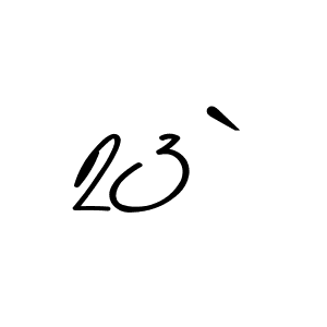 How to make 23` signature? Asem Kandis PERSONAL USE is a professional autograph style. Create handwritten signature for 23` name. 23` signature style 9 images and pictures png