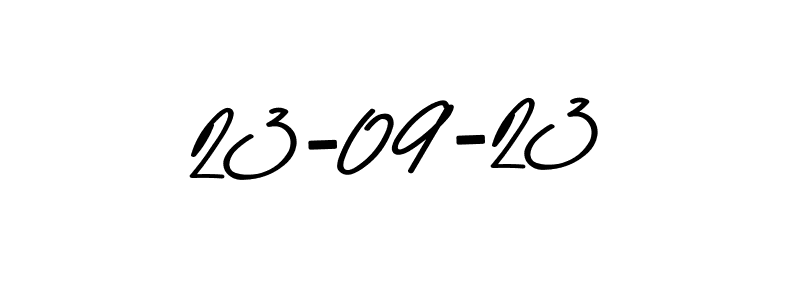 The best way (Asem Kandis PERSONAL USE) to make a short signature is to pick only two or three words in your name. The name 23-09-23 include a total of six letters. For converting this name. 23-09-23 signature style 9 images and pictures png