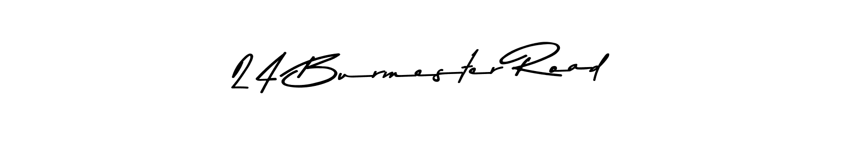 Create a beautiful signature design for name 24 Burmester Road. With this signature (Asem Kandis PERSONAL USE) fonts, you can make a handwritten signature for free. 24 Burmester Road signature style 9 images and pictures png