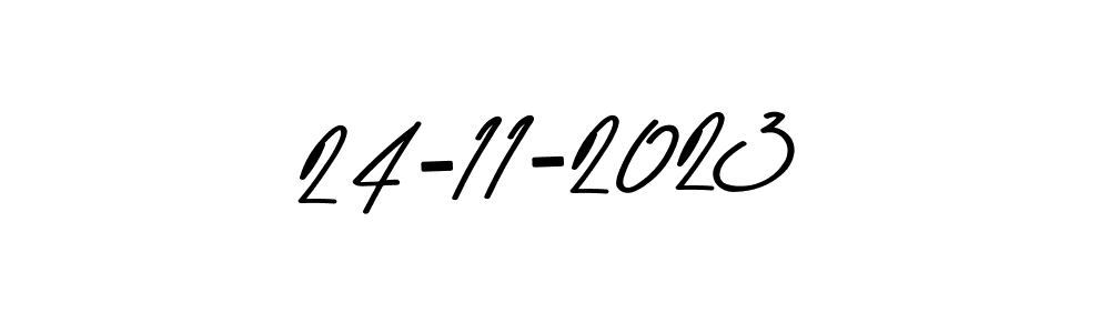 The best way (Asem Kandis PERSONAL USE) to make a short signature is to pick only two or three words in your name. The name 24-11-2023 include a total of six letters. For converting this name. 24-11-2023 signature style 9 images and pictures png