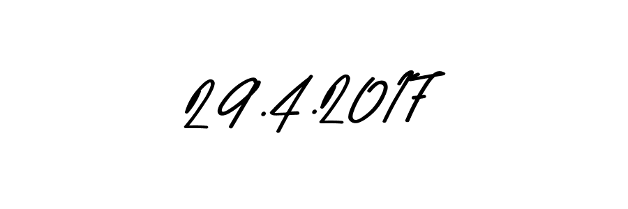 Design your own signature with our free online signature maker. With this signature software, you can create a handwritten (Asem Kandis PERSONAL USE) signature for name 29.4.2017. 29.4.2017 signature style 9 images and pictures png