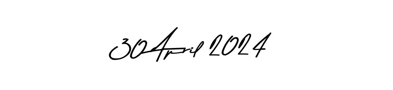 The best way (Asem Kandis PERSONAL USE) to make a short signature is to pick only two or three words in your name. The name 30 April 2024 include a total of six letters. For converting this name. 30 April 2024 signature style 9 images and pictures png