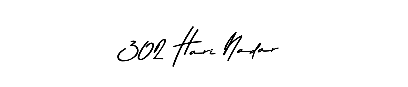 How to make 302 Hari Nadar name signature. Use Asem Kandis PERSONAL USE style for creating short signs online. This is the latest handwritten sign. 302 Hari Nadar signature style 9 images and pictures png