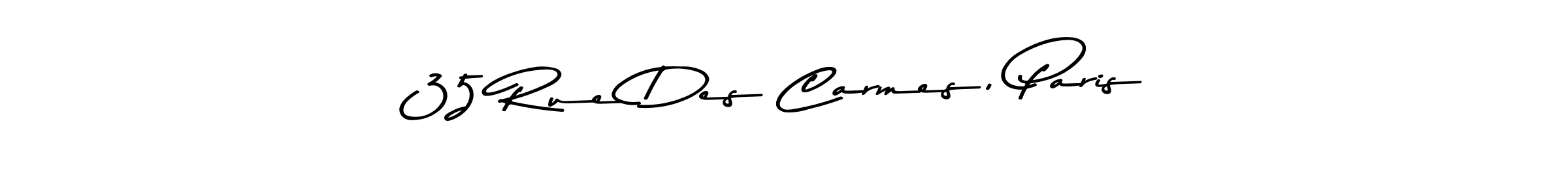 How to make 35 Rue Des Carmes, Paris name signature. Use Asem Kandis PERSONAL USE style for creating short signs online. This is the latest handwritten sign. 35 Rue Des Carmes, Paris signature style 9 images and pictures png