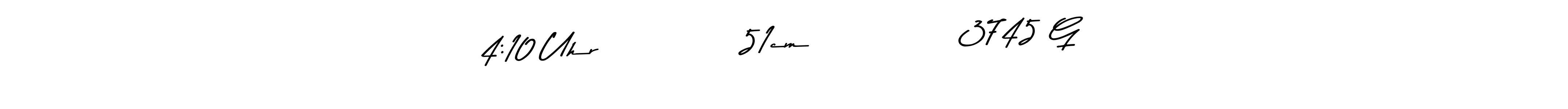 Make a beautiful signature design for name 4:10 Uhr            51cm             3745 G. With this signature (Asem Kandis PERSONAL USE) style, you can create a handwritten signature for free. 4:10 Uhr            51cm             3745 G signature style 9 images and pictures png