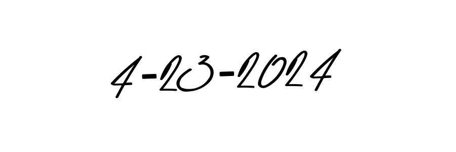 The best way (Asem Kandis PERSONAL USE) to make a short signature is to pick only two or three words in your name. The name 4-23-2024 include a total of six letters. For converting this name. 4-23-2024 signature style 9 images and pictures png