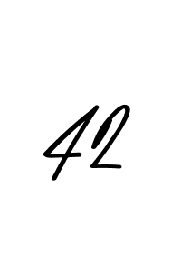 How to Draw 42 signature style? Asem Kandis PERSONAL USE is a latest design signature styles for name 42. 42 signature style 9 images and pictures png