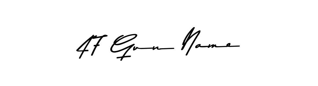 Similarly Asem Kandis PERSONAL USE is the best handwritten signature design. Signature creator online .You can use it as an online autograph creator for name 47 Gun Name. 47 Gun Name signature style 9 images and pictures png
