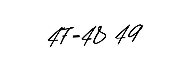 How to make 47-48 49 name signature. Use Asem Kandis PERSONAL USE style for creating short signs online. This is the latest handwritten sign. 47-48 49 signature style 9 images and pictures png