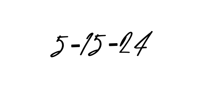 The best way (Asem Kandis PERSONAL USE) to make a short signature is to pick only two or three words in your name. The name 5-15-24 include a total of six letters. For converting this name. 5-15-24 signature style 9 images and pictures png