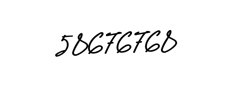 Design your own signature with our free online signature maker. With this signature software, you can create a handwritten (Asem Kandis PERSONAL USE) signature for name 58676768. 58676768 signature style 9 images and pictures png