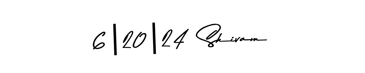 The best way (Asem Kandis PERSONAL USE) to make a short signature is to pick only two or three words in your name. The name 6|20|24  Shivam include a total of six letters. For converting this name. 6|20|24  Shivam signature style 9 images and pictures png