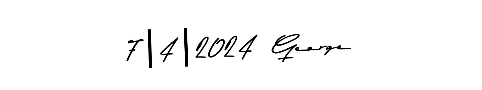 Make a short 7|4|2024  George signature style. Manage your documents anywhere anytime using Asem Kandis PERSONAL USE. Create and add eSignatures, submit forms, share and send files easily. 7|4|2024  George signature style 9 images and pictures png