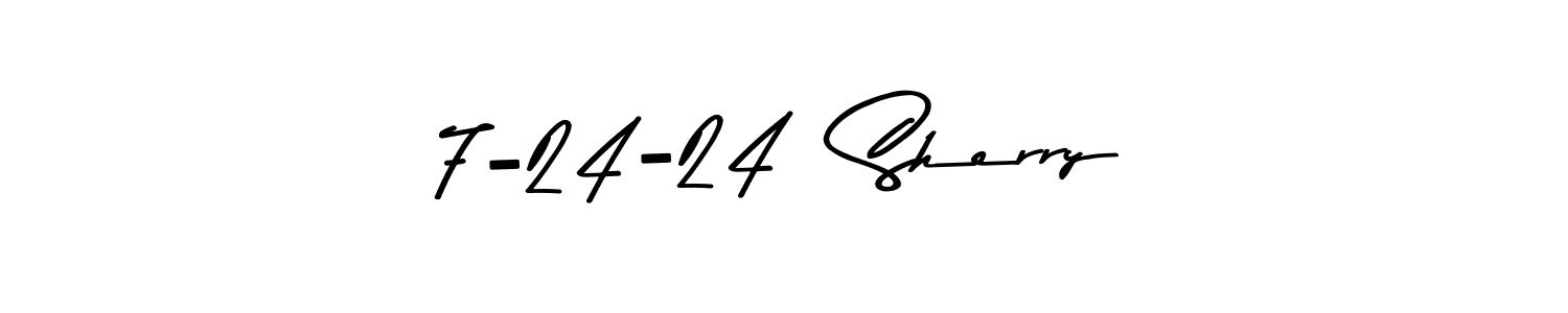 How to make 7-24-24  Sherry name signature. Use Asem Kandis PERSONAL USE style for creating short signs online. This is the latest handwritten sign. 7-24-24  Sherry signature style 9 images and pictures png