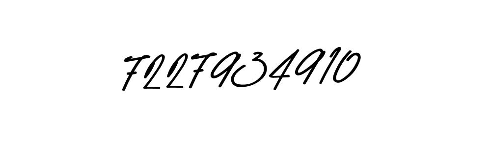 The best way (Asem Kandis PERSONAL USE) to make a short signature is to pick only two or three words in your name. The name 7227934910 include a total of six letters. For converting this name. 7227934910 signature style 9 images and pictures png