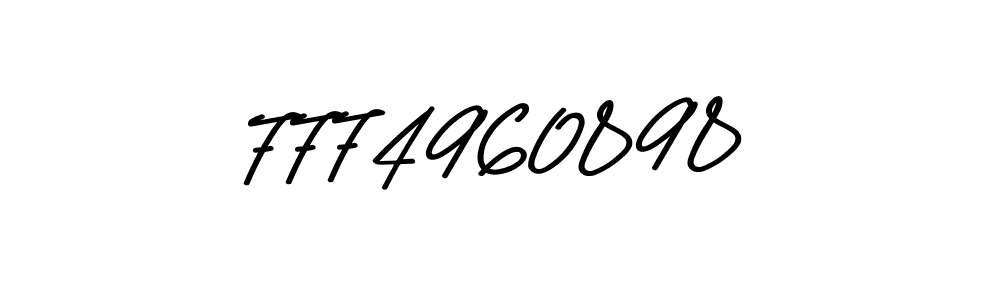 Create a beautiful signature design for name 7774960898. With this signature (Asem Kandis PERSONAL USE) fonts, you can make a handwritten signature for free. 7774960898 signature style 9 images and pictures png