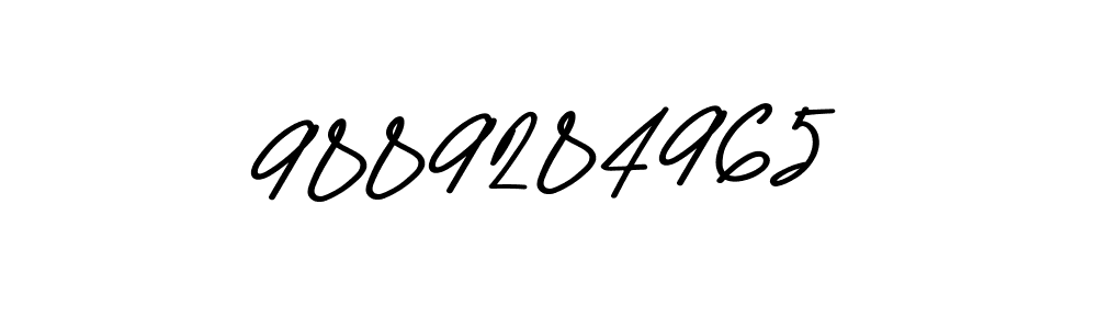 How to make 9889284965 name signature. Use Asem Kandis PERSONAL USE style for creating short signs online. This is the latest handwritten sign. 9889284965 signature style 9 images and pictures png