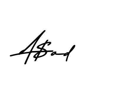 How to make A$ad name signature. Use Asem Kandis PERSONAL USE style for creating short signs online. This is the latest handwritten sign. A$ad signature style 9 images and pictures png