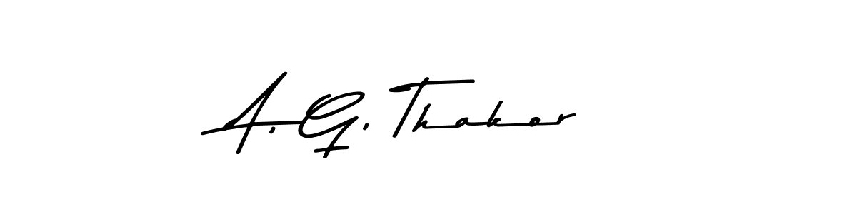 This is the best signature style for the A, G, Thakor name. Also you like these signature font (Asem Kandis PERSONAL USE). Mix name signature. A, G, Thakor signature style 9 images and pictures png