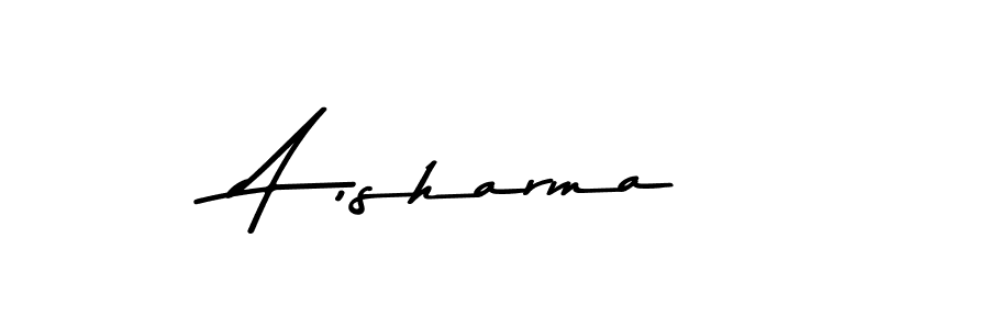 How to make A ,sharma name signature. Use Asem Kandis PERSONAL USE style for creating short signs online. This is the latest handwritten sign. A ,sharma signature style 9 images and pictures png