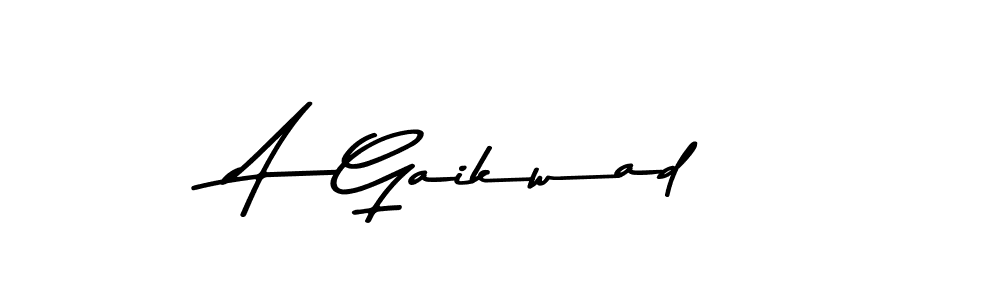 Make a beautiful signature design for name A  Gaikwad. With this signature (Asem Kandis PERSONAL USE) style, you can create a handwritten signature for free. A  Gaikwad signature style 9 images and pictures png