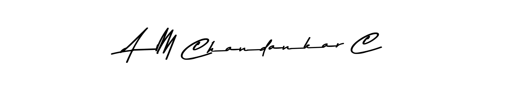 How to make A  M Chandankar C name signature. Use Asem Kandis PERSONAL USE style for creating short signs online. This is the latest handwritten sign. A  M Chandankar C signature style 9 images and pictures png