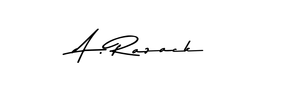 This is the best signature style for the A . Razack name. Also you like these signature font (Asem Kandis PERSONAL USE). Mix name signature. A . Razack signature style 9 images and pictures png