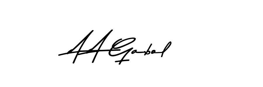 The best way (Asem Kandis PERSONAL USE) to make a short signature is to pick only two or three words in your name. The name A A Gabol include a total of six letters. For converting this name. A A Gabol signature style 9 images and pictures png