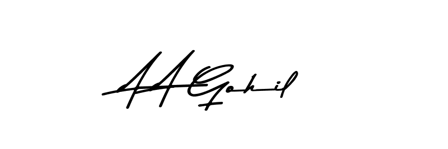 Use a signature maker to create a handwritten signature online. With this signature software, you can design (Asem Kandis PERSONAL USE) your own signature for name A A Gohil. A A Gohil signature style 9 images and pictures png