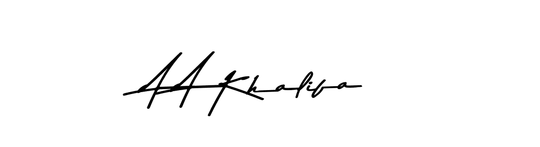 Make a beautiful signature design for name A A Khalifa. With this signature (Asem Kandis PERSONAL USE) style, you can create a handwritten signature for free. A A Khalifa signature style 9 images and pictures png