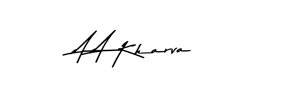 A A Kharva stylish signature style. Best Handwritten Sign (Asem Kandis PERSONAL USE) for my name. Handwritten Signature Collection Ideas for my name A A Kharva. A A Kharva signature style 9 images and pictures png