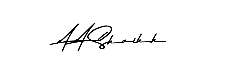 The best way (Asem Kandis PERSONAL USE) to make a short signature is to pick only two or three words in your name. The name A A Shaikh include a total of six letters. For converting this name. A A Shaikh signature style 9 images and pictures png