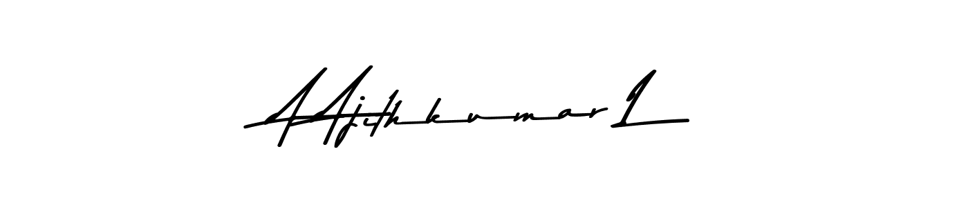 A Ajithkumar L stylish signature style. Best Handwritten Sign (Asem Kandis PERSONAL USE) for my name. Handwritten Signature Collection Ideas for my name A Ajithkumar L. A Ajithkumar L signature style 9 images and pictures png